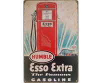 Plechová retro cedule / plakát - Esso Extra Provedení:: Plechová cedule A5 cca 20 x 15 cm