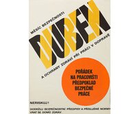 Plechová retro cedule / plakát - Duben měsíc bezpečnosti Provedení:: Papírový obraz v rámu A4