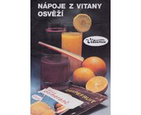 Plechová retro cedule / plakát - Nápoje z Vitany osvěží Provedení:: Papírový obraz v rámu A4