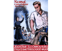 Plechová retro cedule / plakát - Zadržíme zločinnou ruku Provedení:: Papírový obraz v rámu A4