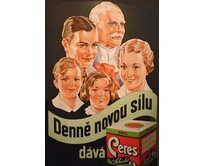 Plechová retro cedule / plakát - Denně novou sílu Provedení:: Papírový obraz v rámu A4