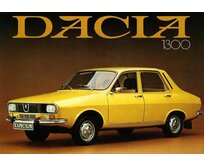 Plechová retro cedule / plakát - Dacia 1300 Provedení:: Plechová cedule A5 cca 20 x 15 cm