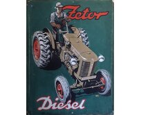 Plechová retro cedule / plakát - Zetor Provedení:: Plechová cedule A5 cca 20 x 15 cm