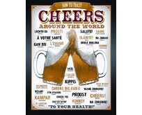 Plechová retro cedule / plakát - Cheers Provedení:: Plechová cedule A5 cca 20 x 15 cm