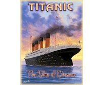 Plechová retro cedule / plakát - Titanic II Provedení:: Papírový obraz v rámu A4