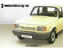 Plechová retro cedule / plakát - Wartburg 1,3 Provedení:: Papírový obraz v rámu A4