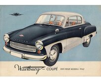 Plechová retro cedule / plakát - Wartburg Coupe Provedení:: Papírový obraz v rámu A4