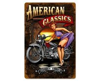 Plechová retro cedule / plakát - American Classic Provedení:: Papírový obraz v rámu A4