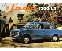 Plechová retro cedule / plakát - Lada 1300/1,2 Provedení:: Papírový obraz v rámu A4