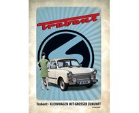 Plechová retro cedule / plakát - Trabant II Provedení:: Papírový obraz v rámu A4