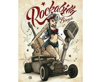 Plechová retro cedule / plakát - Rockabilly Boogie Provedení:: Papírový obraz v rámu A4