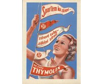 Plechová retro cedule / plakát - Zubní pasta Thymolin I Provedení:: Papírový obraz v rámu A4