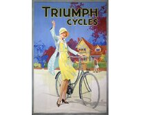 Plechová retro cedule / plakát - Triumph Cycles Provedení:: Papírový obraz v rámu A4