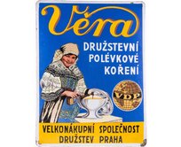 Plechová retro cedule / plakát -  Věra Provedení:: Plechová cedule A5 cca 20 x 15 cm