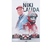 Plechová retro cedule / plakát  - Niki Lauda II Provedení:: Papírový obraz v rámu A4