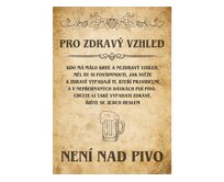 Plechová retro cedule / plakát  - Pro zdravý vzhled Provedení:: Papírový obraz v rámu A4