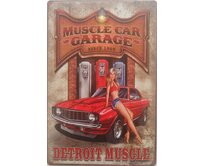 Plechová retro cedule - Detroit Muscle Provedení: Hliník: 20 x 15 cm