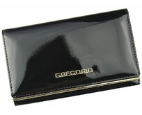 Dámská lakovaná kožená peněženka BAG0174 - černá