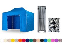 Nůžkový párty stan 3x4,5 m TENTino BIG HEXAGON EXTREME Barva: 12A - SVĚTLE MODRÁ 12A - SVĚTLE MODRÁ