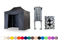 Nůžkový párty stan 2x3 m TENTino BIG HEXAGON EXTREME Barva: 11A - ČERNÁ 11A - ČERNÁ