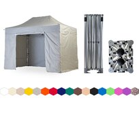 Nůžkový párty stan 3x4,5 m TENTino BIG HEXAGON Barva: 5A - ŠEDÁ 5A - ŠEDÁ