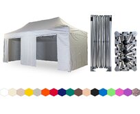 Nůžkový párty stan 3x6 m /4 nohy TENTino BIG HEXAGON Barva: 5A - ŠEDÁ 5A - ŠEDÁ