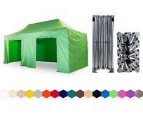 Nůžkový párty stan 3x6 m /4 nohy TENTino BIG HEXAGON Barva: 13A - SVĚTLE ZELENÁ 13A - SVĚTLE ZELENÁ