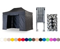 Nůžkový párty stan 2x4 m TENTino BIG HEXAGON EXTREME Barva: 11A - ČERNÁ 11A - ČERNÁ