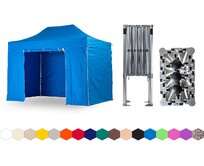 Nůžkový párty stan 2x4 m TENTino BIG HEXAGON EXTREME Barva: 12A - SVĚTLE MODRÁ 12A - SVĚTLE MODRÁ