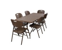 TENTino Zahradní set RATTAN - STŮL 180x76 PŮL + 6x ŽIDLE