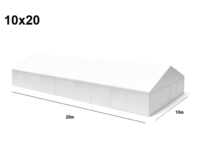 TENTino Velkokapacitní párty stan 10x20 m Stav stanu: BAZAROVÝ