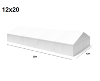 TENTino Velkokapacitní párty stan 12x20 m Stav stanu: NOVÝ