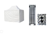 Nůžkový párty stan 3x4,5 m TENTino BIG HEXAGON PVC EXTREME Barva opláštění: 1A - BÍLÁ