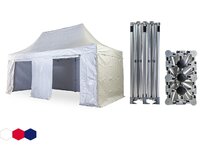 Nůžkový párty stan 3x6 m TENTino BH EXTREME PVC EXTRA HIGH ROOF Barva opláštění: 1A - BÍLÁ