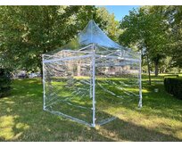 Nůžkový párty stan 3x3 m TENTino BH TRANSPARENT EXTRA HIGH ROOF