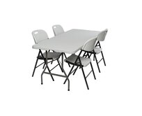 TENTino Zahradní set GARDEN - STŮL 180x76 PŮL + 4x ŽIDLE