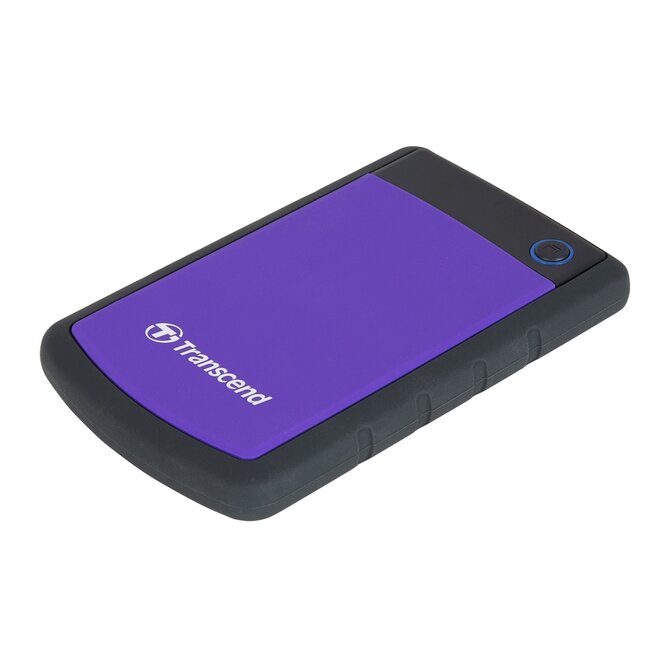 TRANSCEND 1TB StoreJet 25H3P SLIM, 2.5”, USB 3.0 (3.1 Gen 1) Externí Anti-Shock disk, tenký profil, černo/fialový