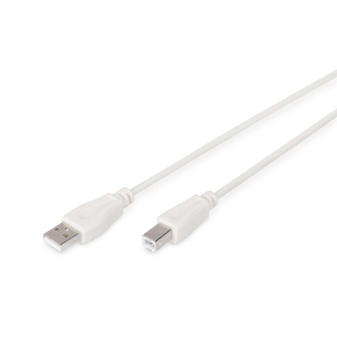 Digitus Připojovací kabel USB 2.0, typ A - B M / M, 5,0 m, šedy