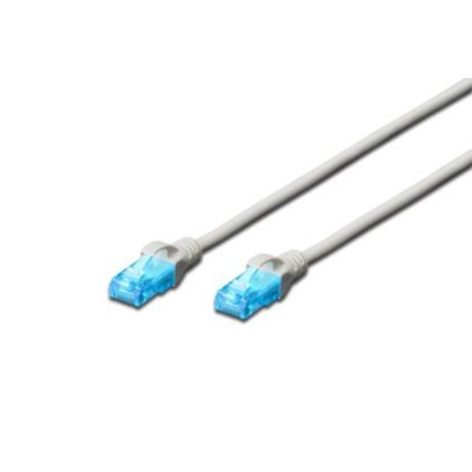 Digitus Ecoline Patch Cable, UTP, CAT 5e, AWG 26/7, šedý 0,5m, 1ks