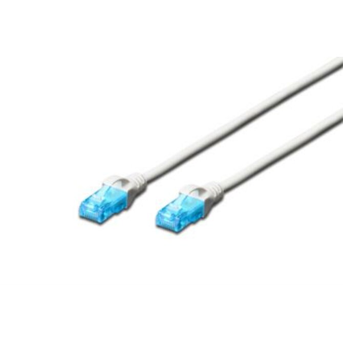 Digitus Ecoline Patch Cable, UTP, CAT 5e, AWG 26/7, bílý 0,5m, 1ks