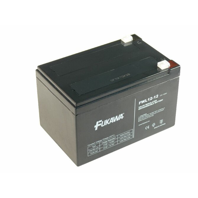 FUKAWA akumulátor FW 12-12 (12V; 12Ah; faston 6,3mm; životnost 5let)  