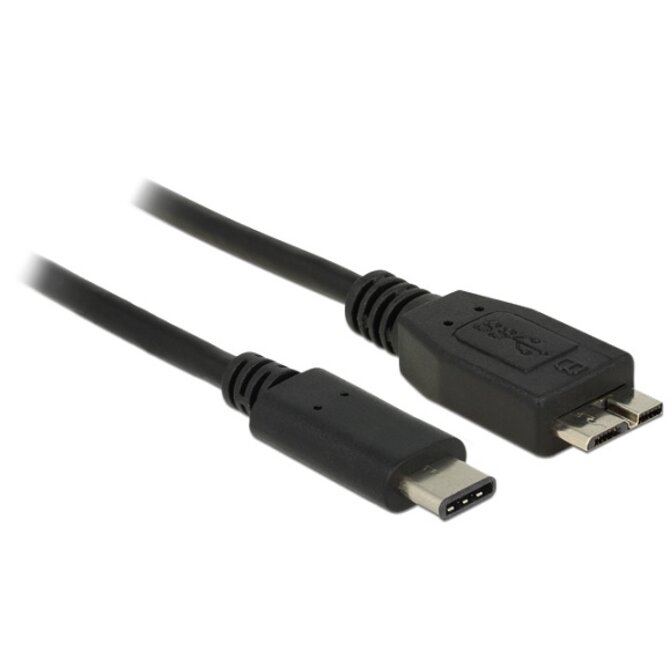 Delock kabel SuperSpeed USB 10 Gbps (USB 3.1, Gen 2) USB Type-C™ samec > USB type Micro-B samec 0.5 m černý