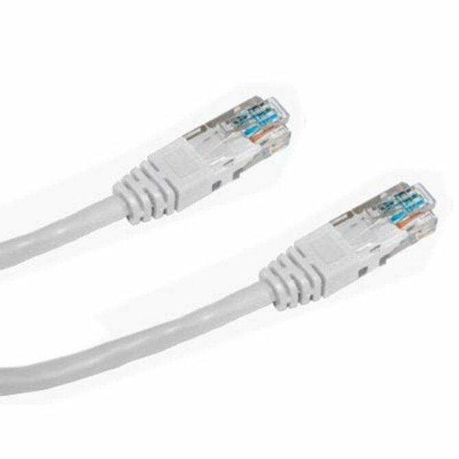 DATACOM Patch cord UTP CAT5E 0,5m bílý