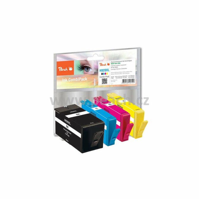 PEACH kompatibilní cartridge HP No 920XL MultiPack, Black, Cyan, Magenta, Yellow, 49 ml, 3x 12 ml