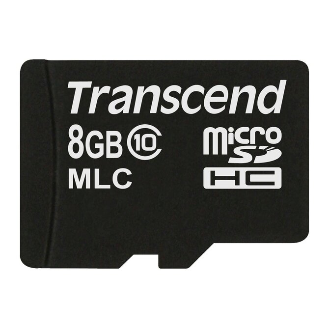 Transcend 8GB microSDHC (Class 10) MLC průmyslová paměťová karta (bez adaptéru), 20MB/s R, 16MB/s W