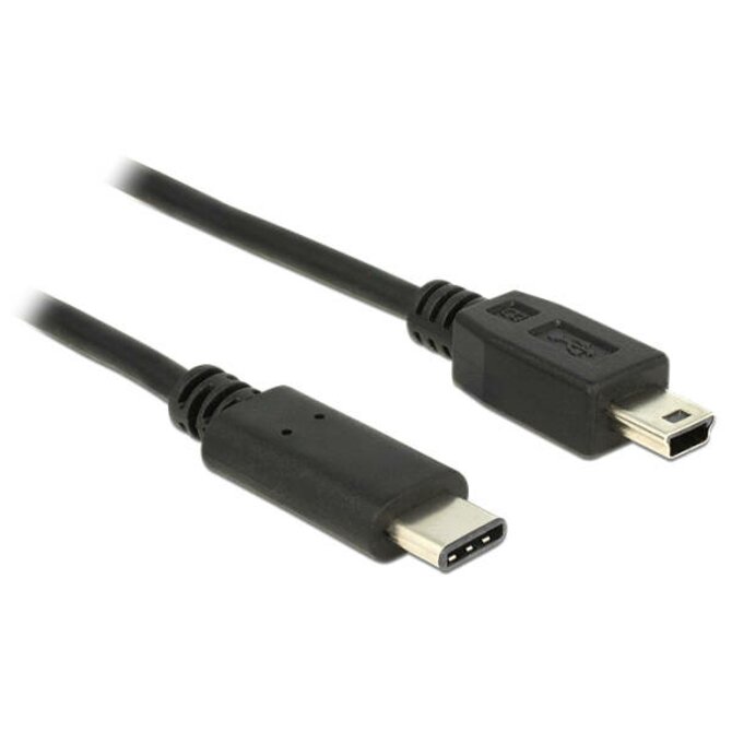 Delock Kabel USB Type-C™ 2.0 samec > USB 2.0 typ Mini-B samec 2,0 m černý