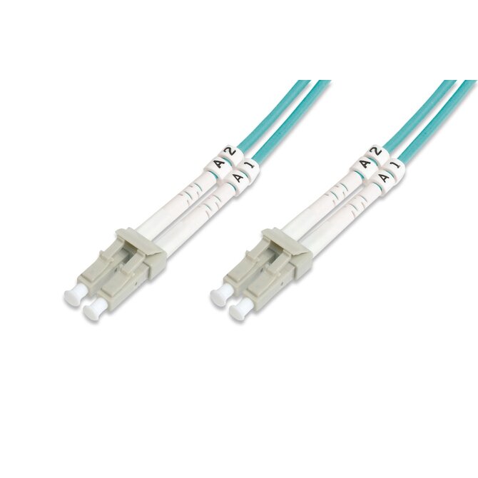 Digitus Fiber Optic Patch Cord, LC to LC Multimode 50/125 a, Duplex Length 20m, Class OM3