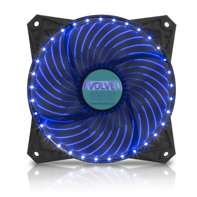 EVOLVEO ventilátor 120mm, LED 33 bodů, modrý