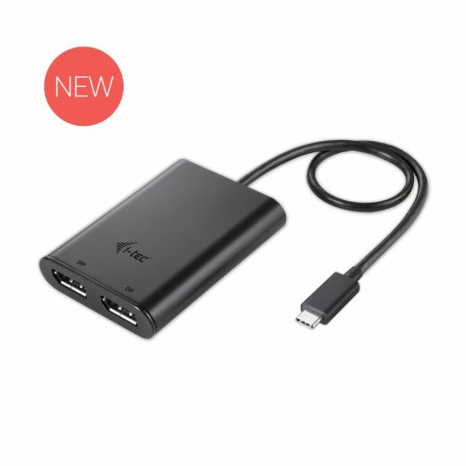 i-Tec USB-C 3.1 na Dual Display Port adaptér, 2x Display Port 4K 