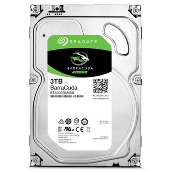 Seagate BarraCuda 3.5" HDD, 3TB, 3.5", SATAIII, 64MB cache, 5.400RPM